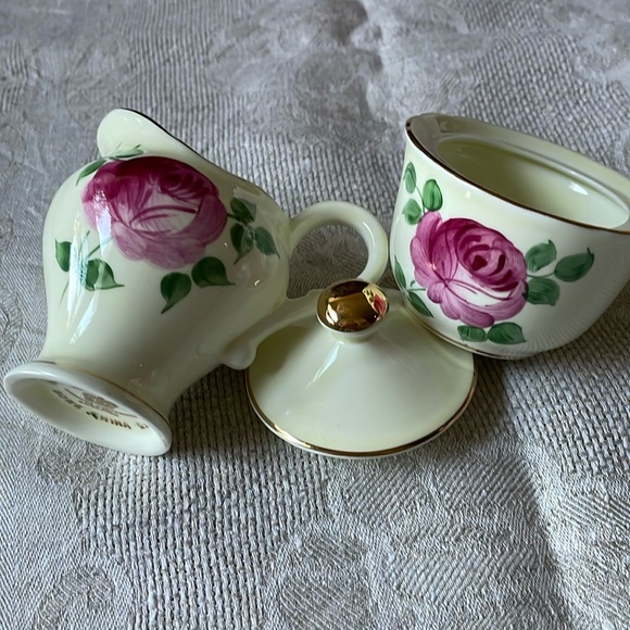 Royal Stuart Spencer Stevenson Bone China Creamer Pitcher & sugar bowl England - Picture 4 of 7